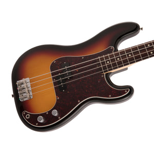 Fender Japan Traditional II 60s Precision Bass Guitar, RW FB, 3-Tone Sunburst
