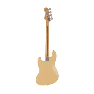 Fender Japan Hybrid II Jazz Bass Guitar, Maple FB, Vintage White