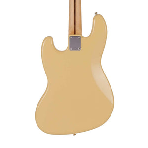 Fender Japan Hybrid II Jazz Bass Guitar, Maple FB, Vintage White