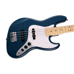 Fender Japan Hybrid II Jazz Bass Guitar, Maple FB, Indigo Transparent