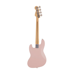 Fender Japan Junior Collection Jazz Bass Guitar, Maple FB, Satin Shell Pink