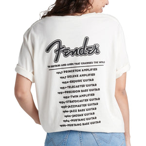 Fender World Tour T-Shirt, Vintage White