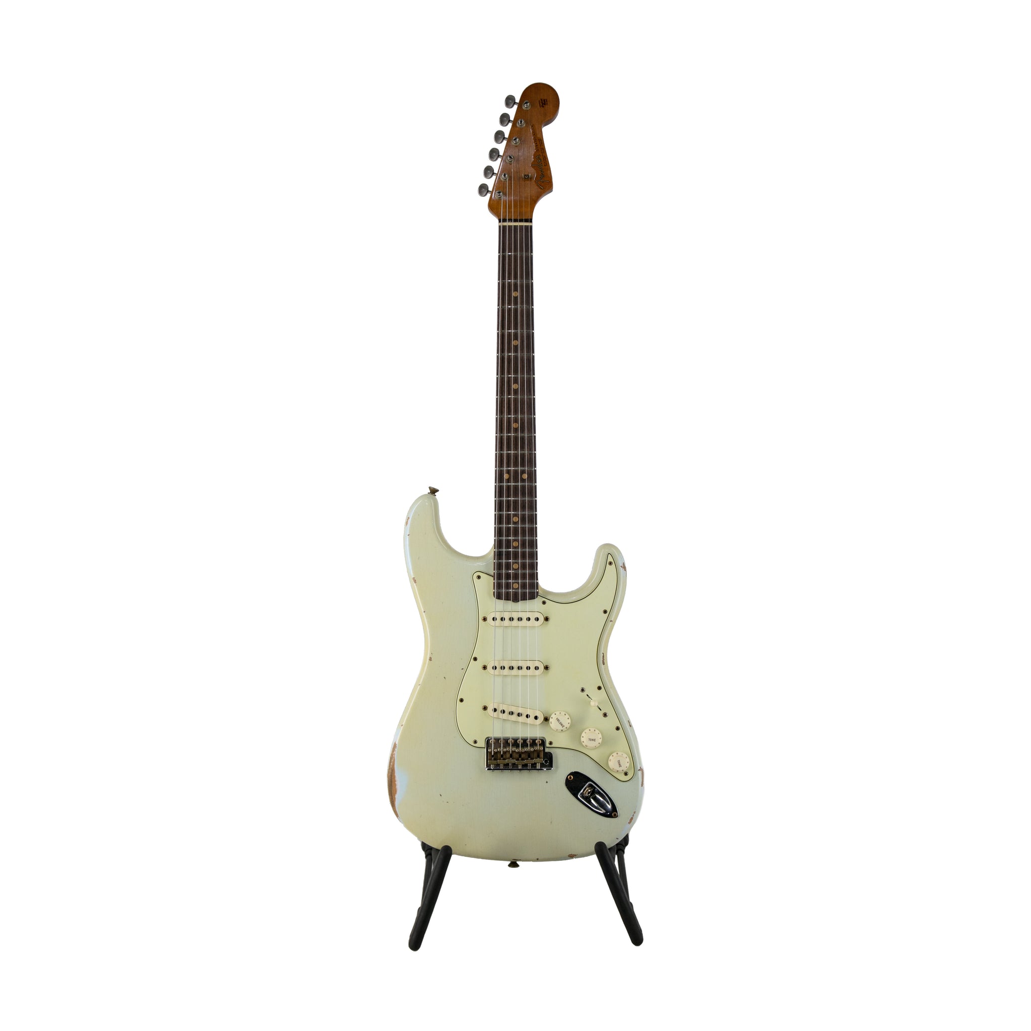 Fender Custom Shop Ltd Ed 1963 Stratocaster Relic Electric Guitar, Super Faded Sonic Blue