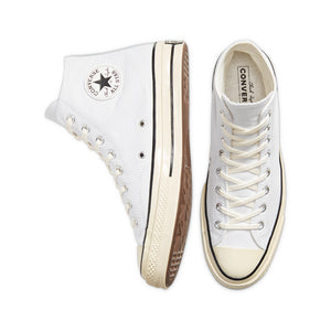 Converse Chuck Taylor All Star 70 Hi Colour Leather Sneaker, White/Black/Egret