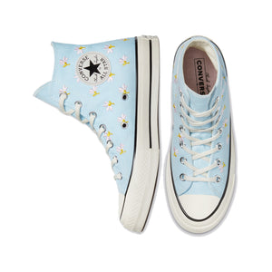 Converse Chuck 70 Floral Print Hi Sneaker, Chambray Blue/Egret/Black