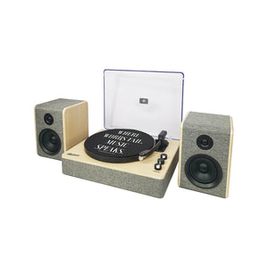Gadhouse Dean Turntable Stereo System, Haze Grey