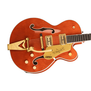 Gretsch G6120TG Players Edition Nashville Hollowbody Electric Guitar w/Bigsby, Orange Stain