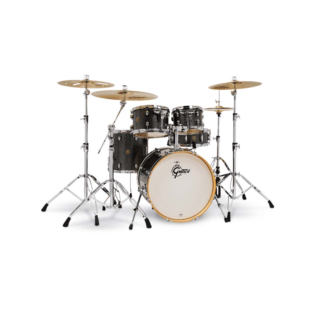 Gretsch CM1-E605-BS Catalina Maple 5-Piece Drum Shell Kit(20inch Bass), Black Stardust