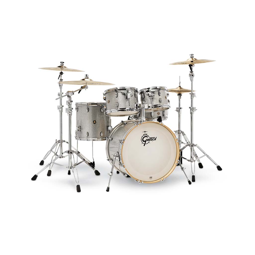 Gretsch CM1-E605-SS Catalina Maple 5-Piece Drum Shell Kit(20inch Bass), Silver Sparkle