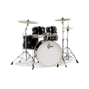 Gretsch GE4605B Energy 5-Piece Drum Kit w/Hardware (20inch BD), No Cymbals, Black