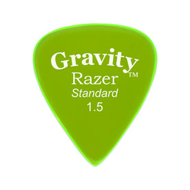 Gravity Razer Standard 1.5mm Guitar Pick, Polished Fluorescent Green