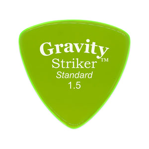 Gravity Striker Standard 1.5mm Guitar Pick, Polished Fluorescent Green