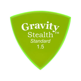 Gravity Stealth Standard 1.5mm Guitar Pick, Polished Fluorescent Green