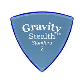 Gravity Stealth Standard 2.0mm Guitar Pick, Polished Blue