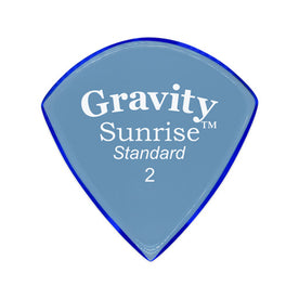 Gravity Sunrise Standard 2.0mm Guitar Pick, Polished Blue