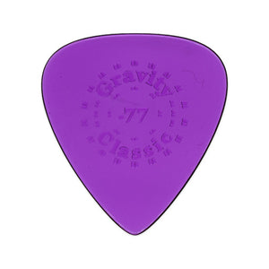 Gravity Classic Standard 0.77mm Guitar Pick, Polished Purple, Pack of 3