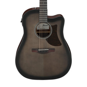 Ibanez Advanced Acoustic AAD50CE-TCB Acoustic Guitar, Transparent Charcoal Burst