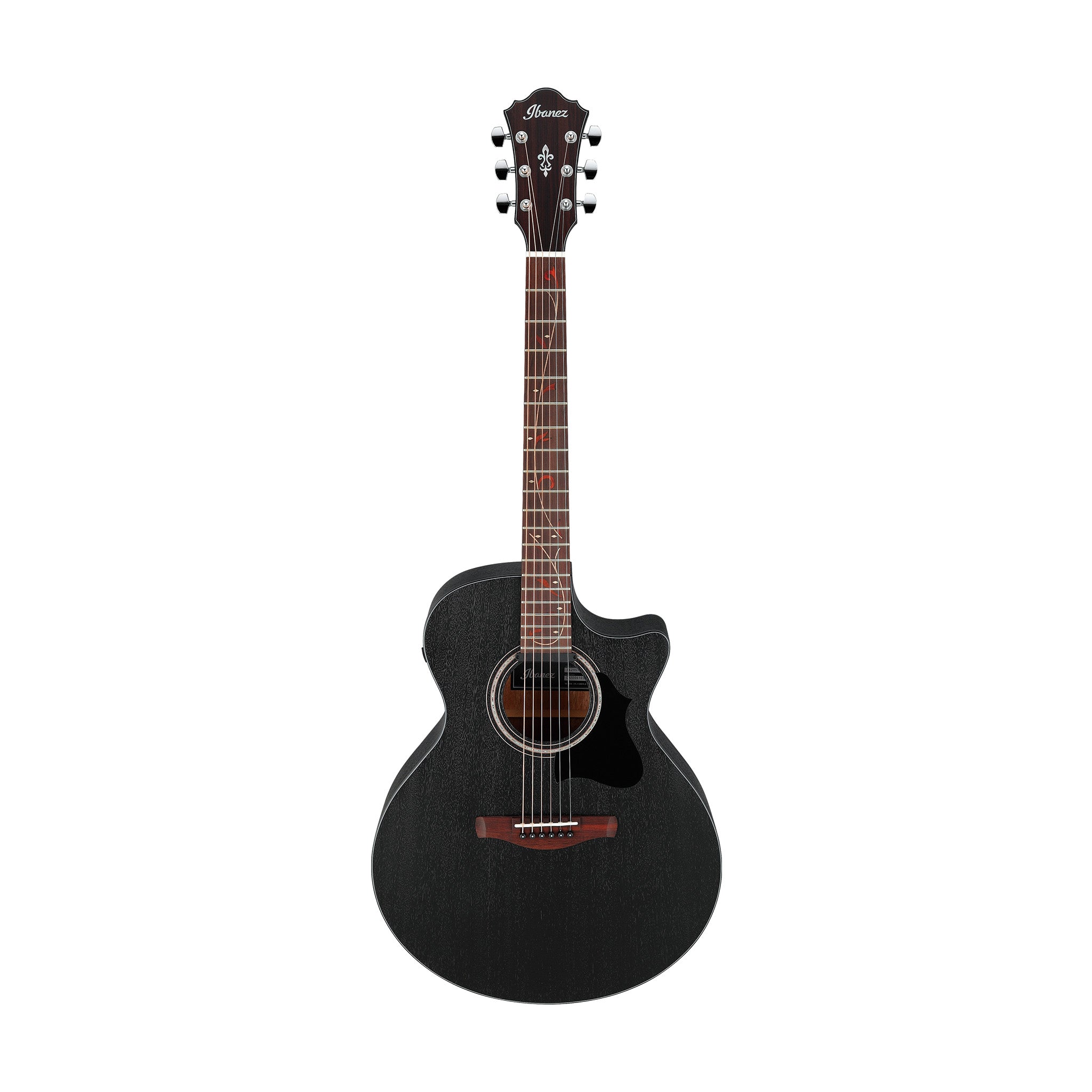 Ibanez AE295-WK Acoustic Guitar, Weathered Black