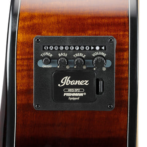 Ibanez AEWC400-AMS Acoustic-Electric Guitar, Amber Sunburst High Gloss