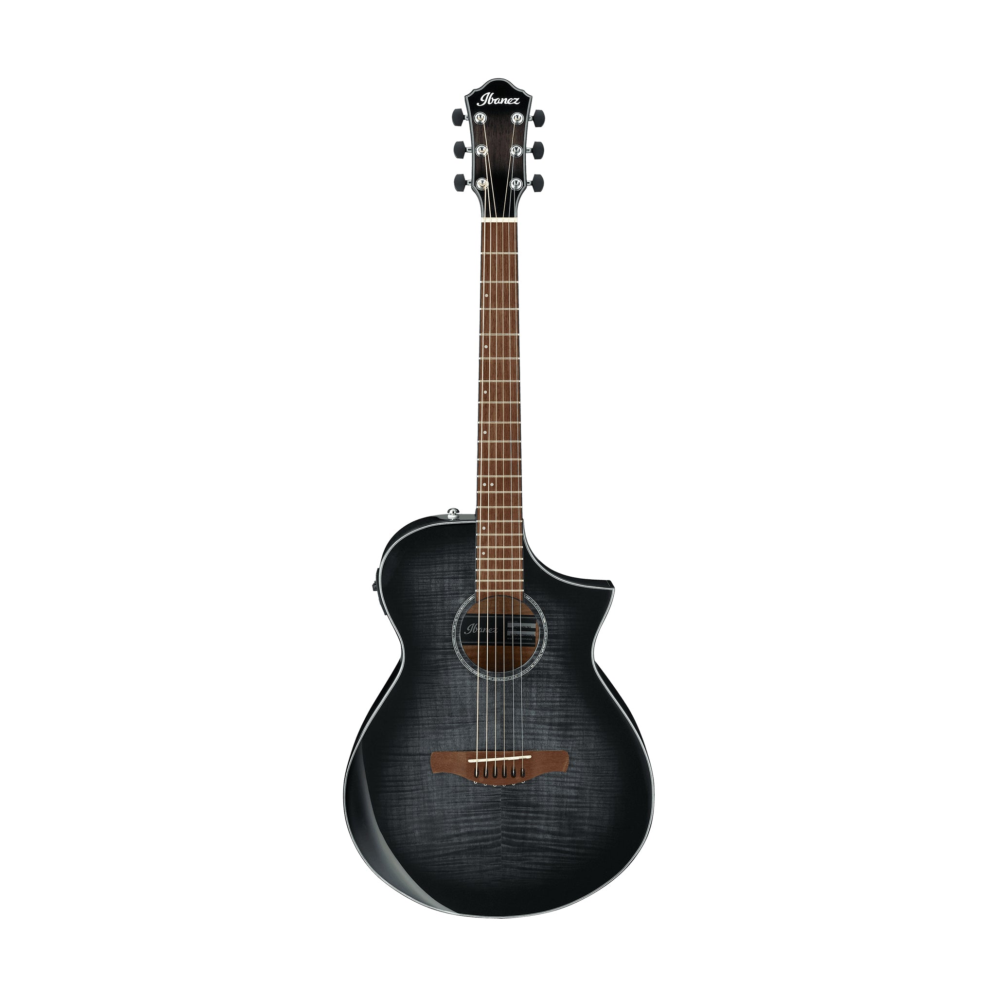 Ibanez AEWC400-TKS Acoustic Guitar, Transparent Black Sunburst High Gloss