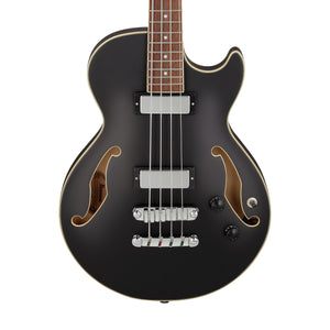 Ibanez Artcore AGB200-BKF Semi-Hollow Bass Guitar, Black Flat