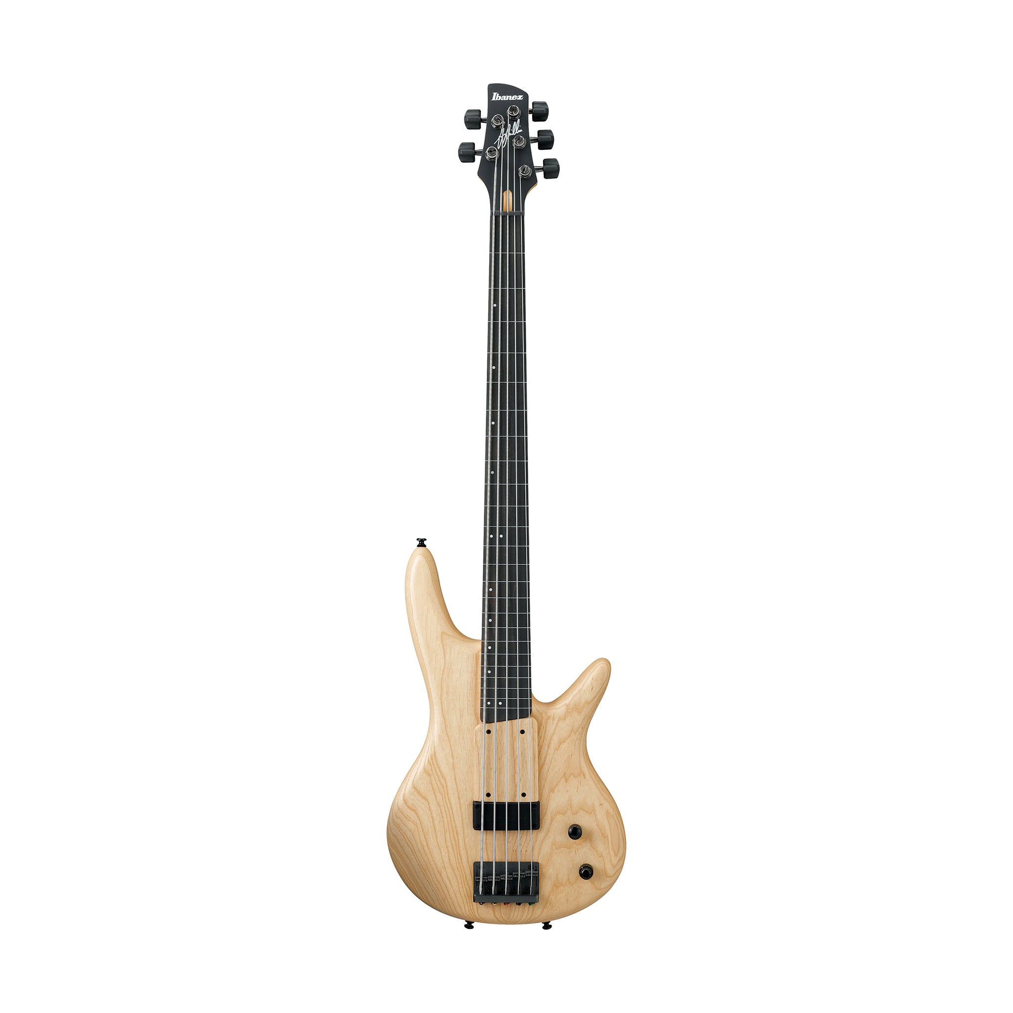 Ibanez GWB205-NTF Premium 5-String Electric Bass Guitar w/Case, Natural Flat