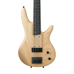 Ibanez GWB205-NTF Premium 5-String Electric Bass Guitar w/Case, Natural Flat