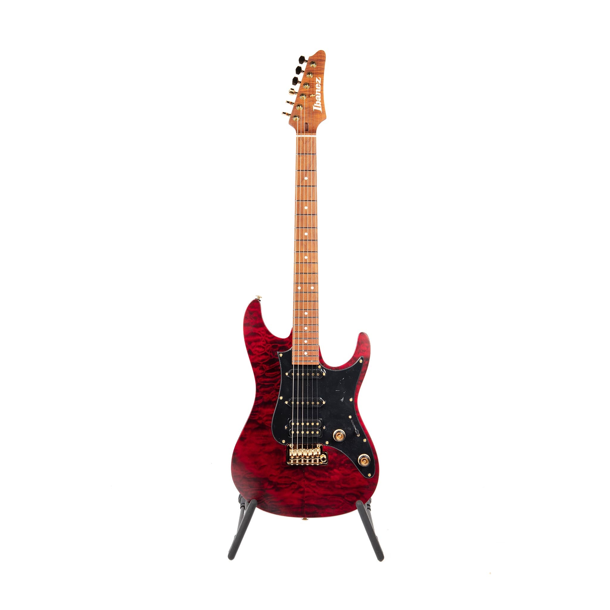 Ibanez Premium SLM10-TRM Scott LePage Signature Electric Guitar, Transparent Red Matte (Autographed)