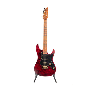Ibanez Premium SLM10-TRM Scott LePage Signature Electric Guitar, Transparent Red Matte (Autographed)