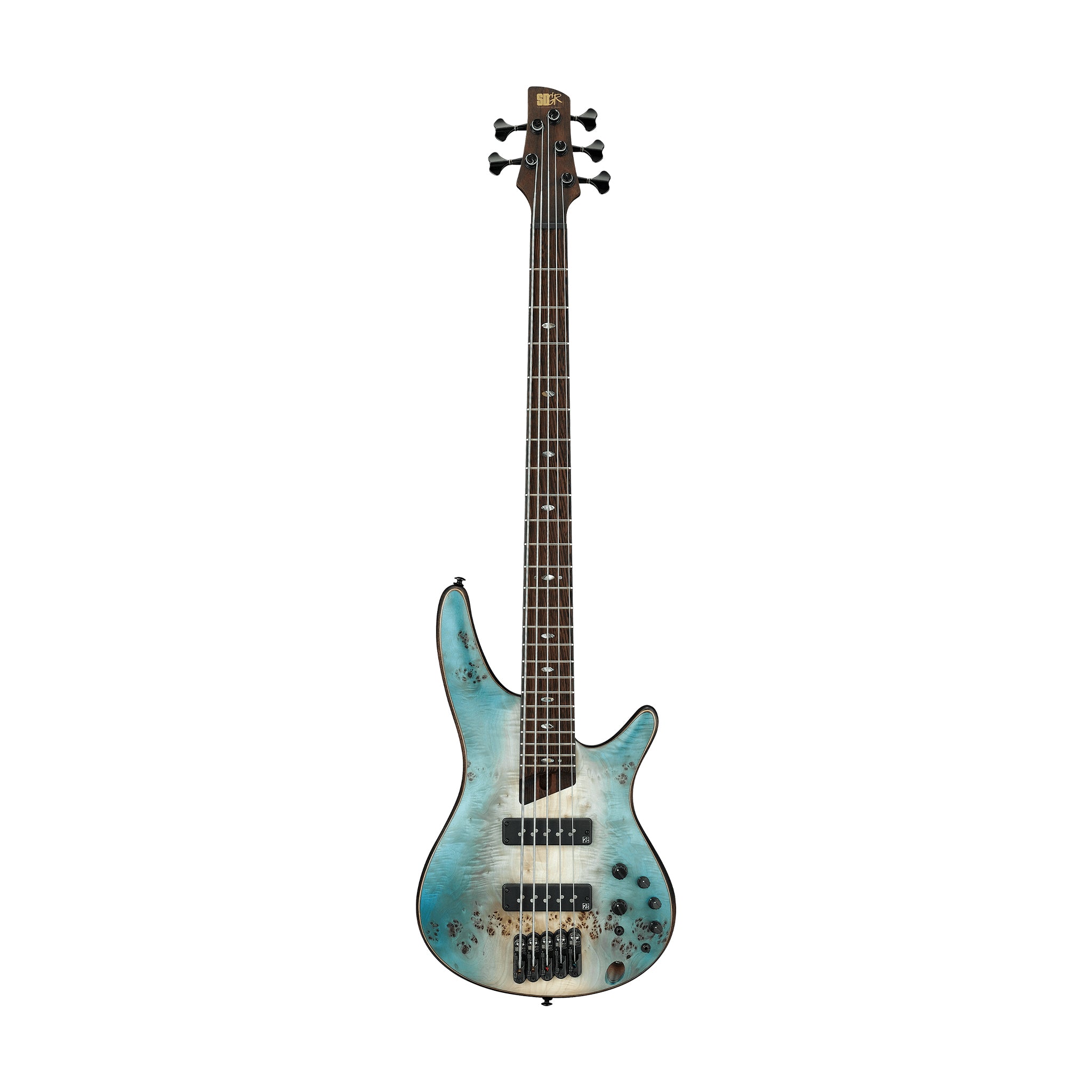 Ibanez Premium SR1605B-CHF Electric Bass Guitar w/Gig Bag, Caribbean Shoreline Flat