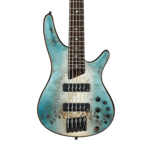 Ibanez Premium SR1605B-CHF Electric Bass Guitar w/Gig Bag, Caribbean Shoreline Flat
