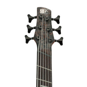 Ibanez SRMS806-DTW 6-String Multi-Scale Electric Bass Guitar, Deep Twilight