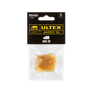 Jim Dunlop 427P1.38XL Ultex Jazz III XL Guitar Pick, 6-Pack