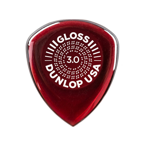 Jim Dunlop 550P3.0 Flow Gloss 3.0MM Guitar Pick, 3-Pack