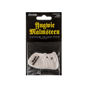 Jim Dunlop YJMP01WH Malmsteen Custom Delrin Guitar Pick, 1.5 mm, Pack of 6