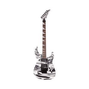 Jackson X Series Soloist SLX DX Swirl Electric Guitar, Laurel FB, Satin White Swirl