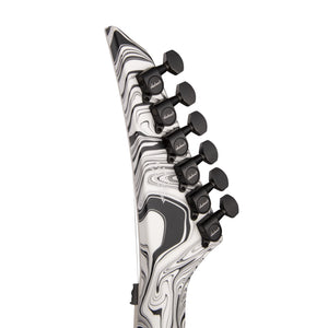 Jackson X Series Soloist SLX DX Swirl Electric Guitar, Laurel FB, Satin White Swirl