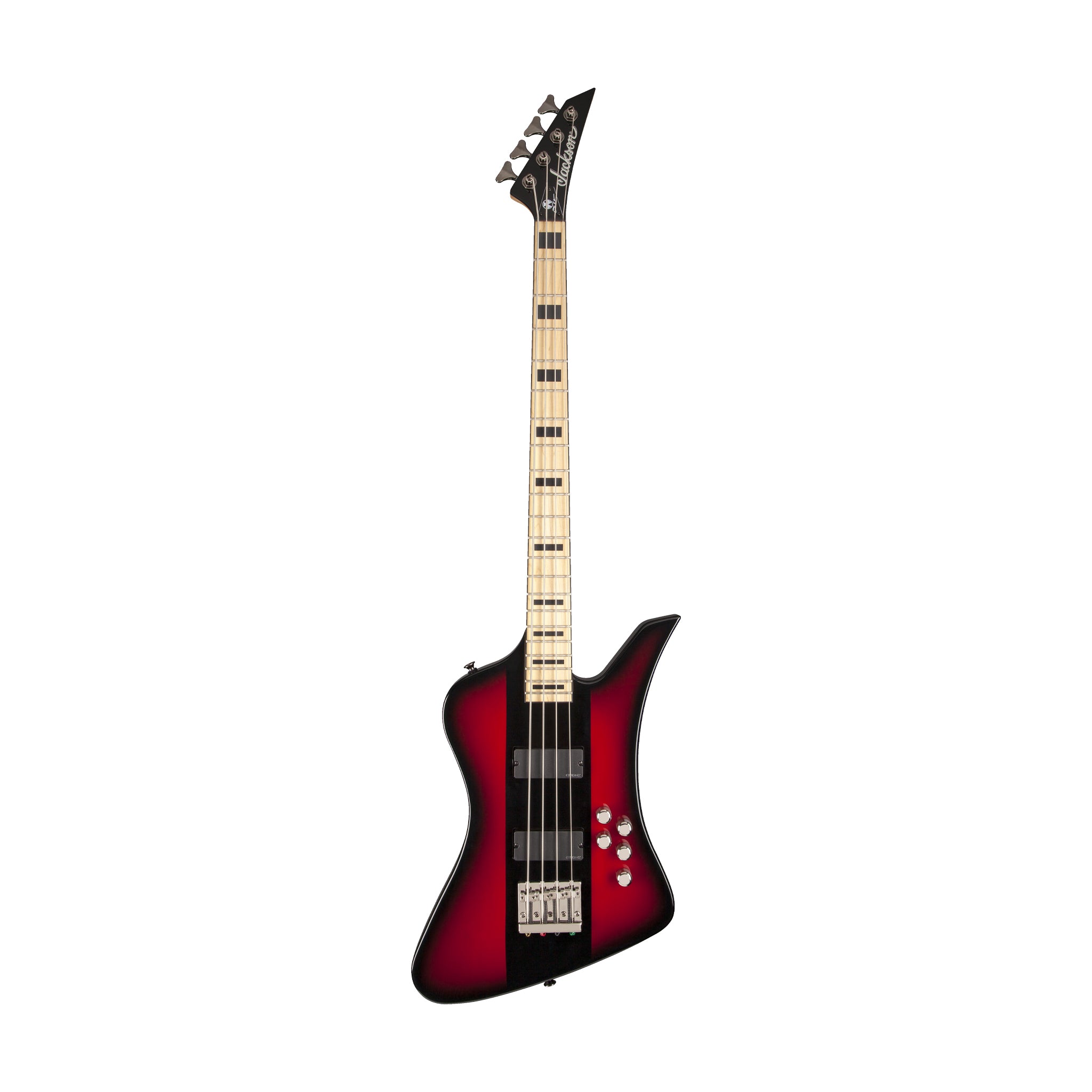 Jackson X Series Signature Dave Ellefson Kelly Bird IV Bass Electric Guitar, Maple FB, Red Stripe