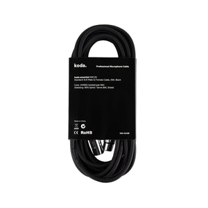 koda essential KMC25 Microphone Cable, 25ft, Black