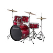 Ludwig LC16514 Accent Drive 5-Piece Drums Set w/Hardware+Throne+Cymbal, Red Foil