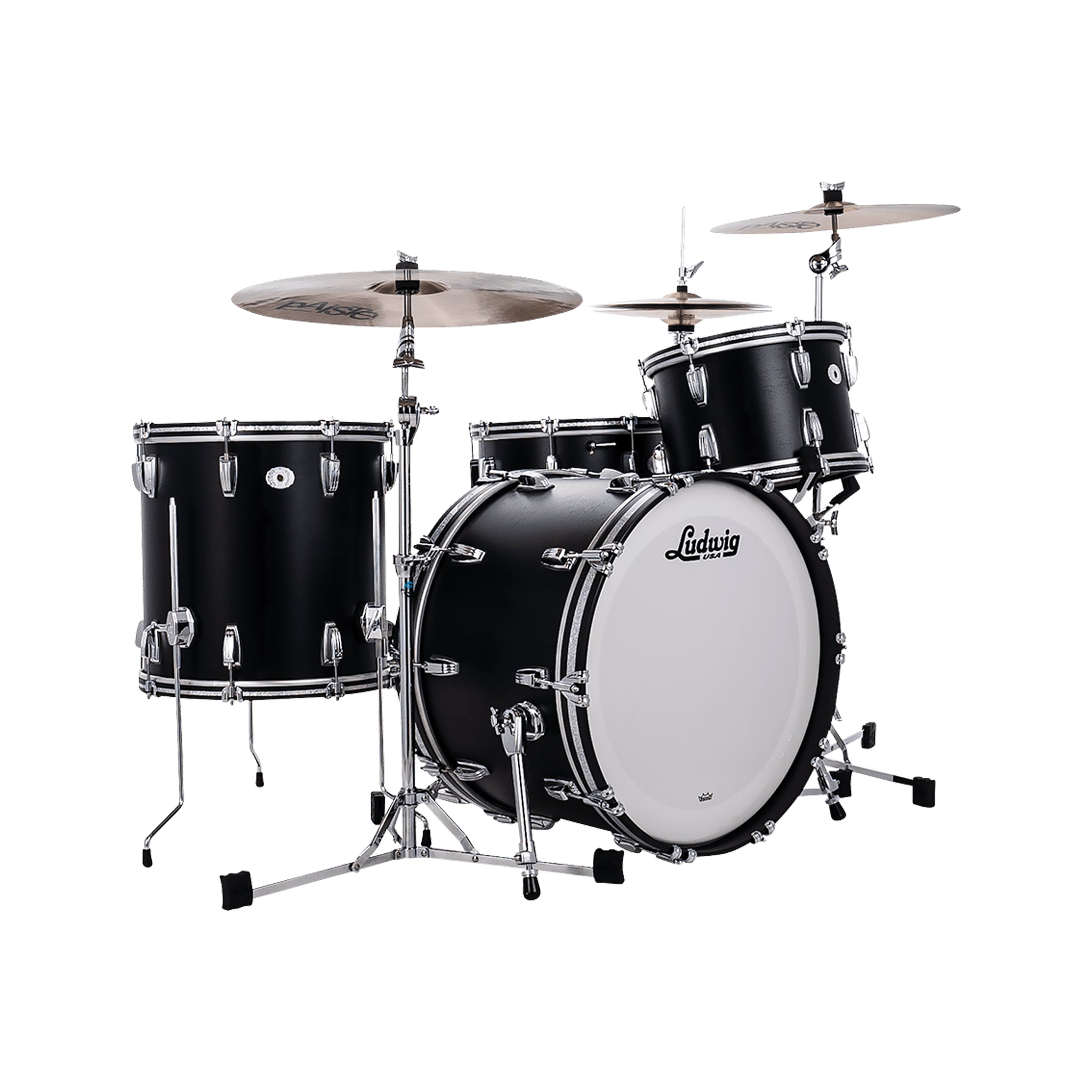 Ludwig LLC54233LXGN Legacy Mahogany Black Cat Limited 3-Piece (22B/13T/16F) Drum Kit