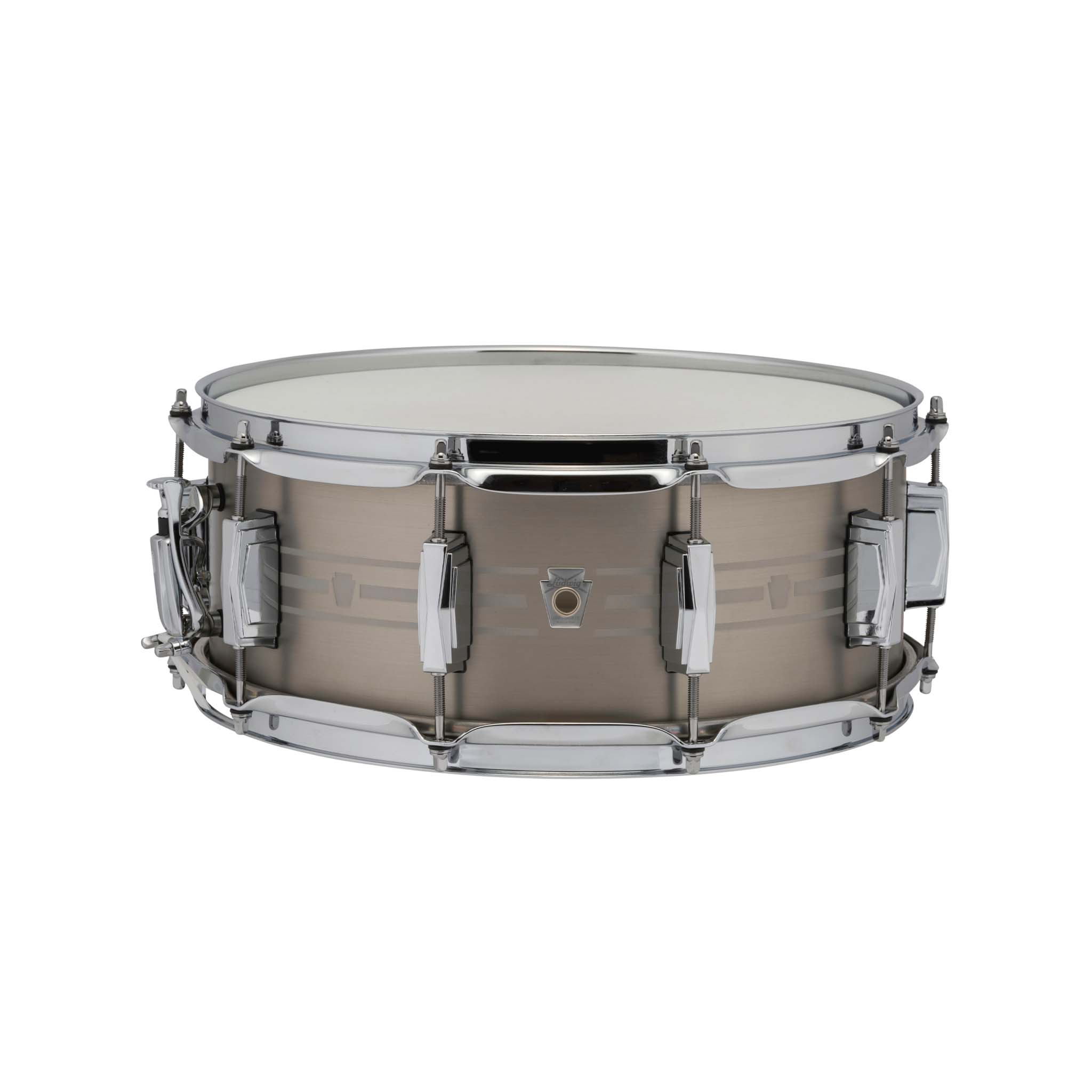 Ludwig LSTLS5514 5.5x14inch Heirloom Steel Snare Drum, Imperial Lug