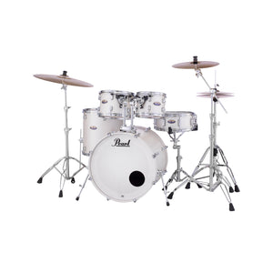 Pearl DMP925SPC-229 Decade Maple 5-Pcs Shell Pack (2218B/1007T/1208T/1414F/1455S), White Satin Pearl