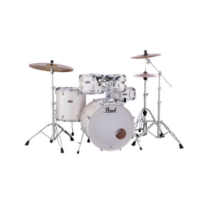 Pearl DMP925SPC-229 Decade Maple 5-Pcs Shell Pack (2218B/1007T/1208T/1414F/1455S), White Satin Pearl