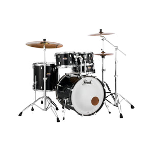 Pearl DMP925SPC-234 Decade Maple 5-Pcs Shell Pack (2218B/1007T/1208T/1616F/1455S), Black Ice