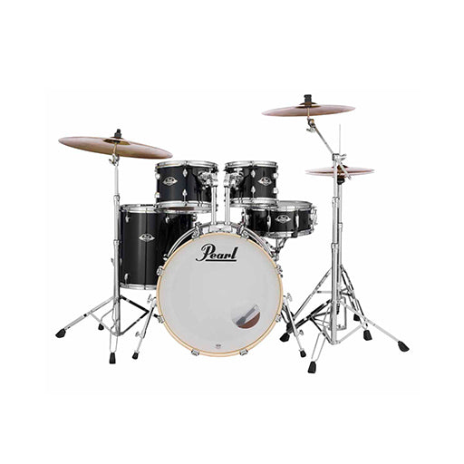 Pearl EXX725SP/C-31 Export EXX 5-Piece Shell Pack (2218B/1007T/1208T/1616F/1455S), Jet Black