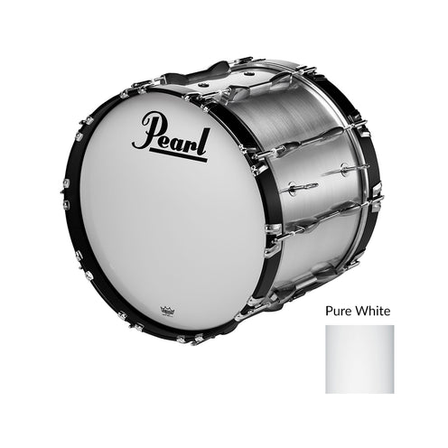 Pearl PBDM1814/A-33 18x14inch Championship Maple Marching Bass Drum, Pure White