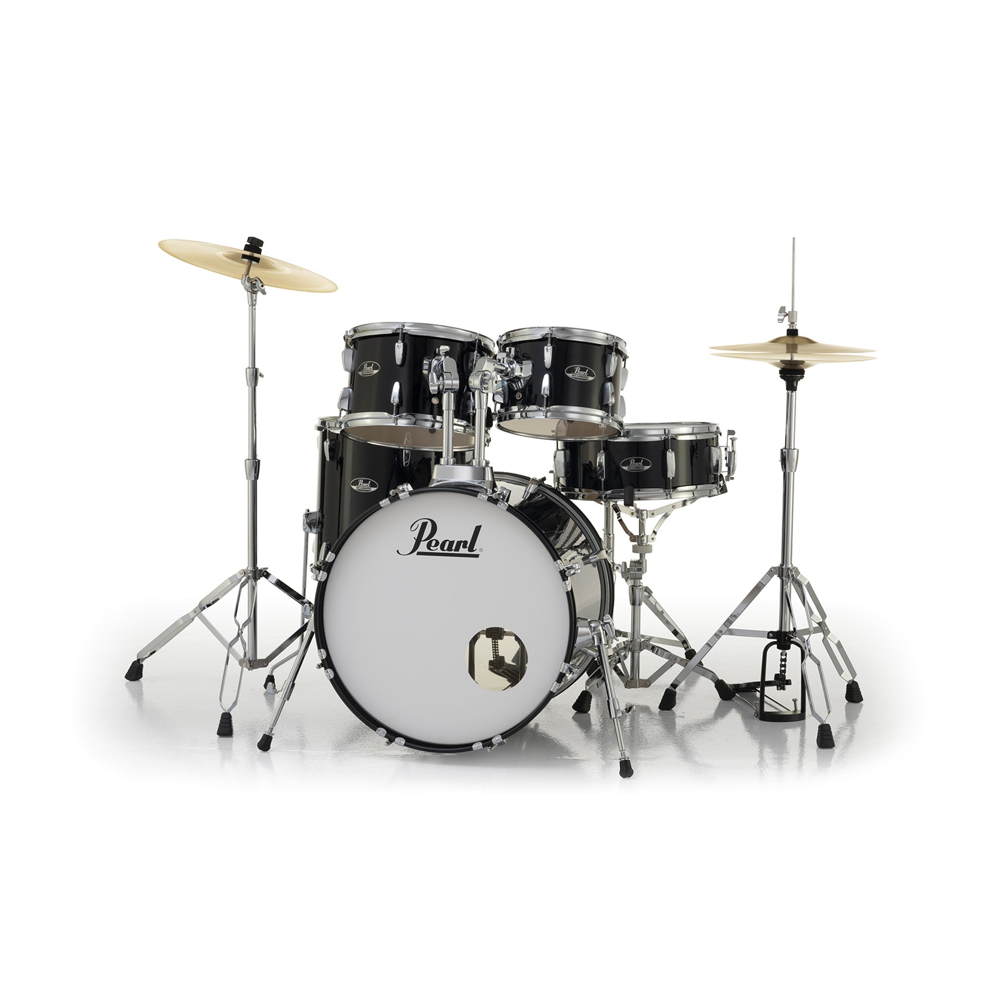 Pearl RS505BC/C #31 Roadshow 5pcs Drum Kit w/Hardware & Cymbal(14HH/16CR/20R), Jet Black