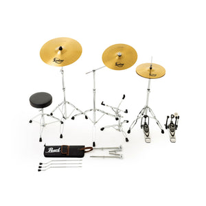 Pearl RS505BC/C #31 Roadshow 5pcs Drum Kit w/Hardware & Cymbal(14HH/16CR/20R), Jet Black