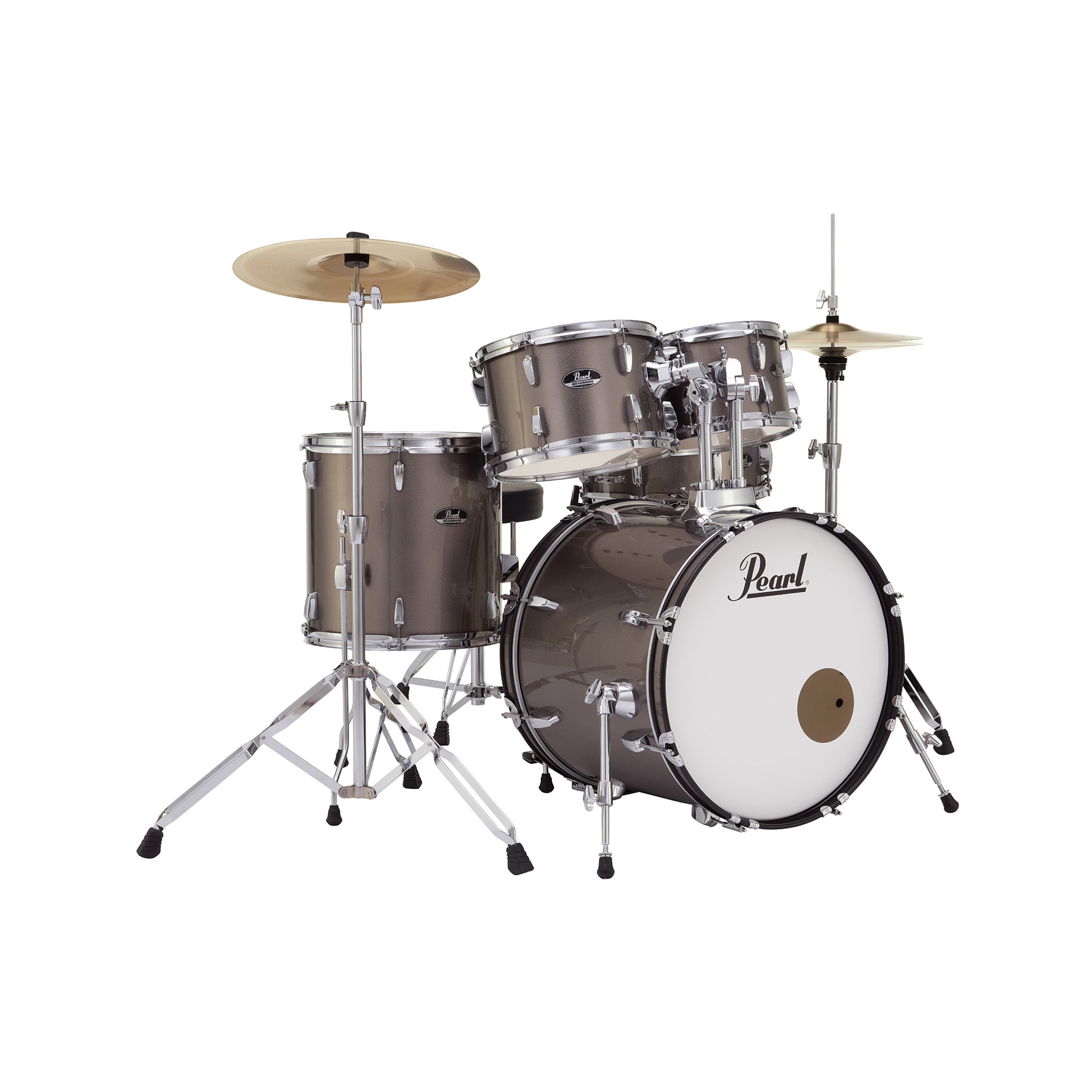 Pearl RS505BC/C #707 Roadshow 5pcs Drum Kit w/Hardware & Cymbal(14HH/16CR/20R), Bronze Metallic